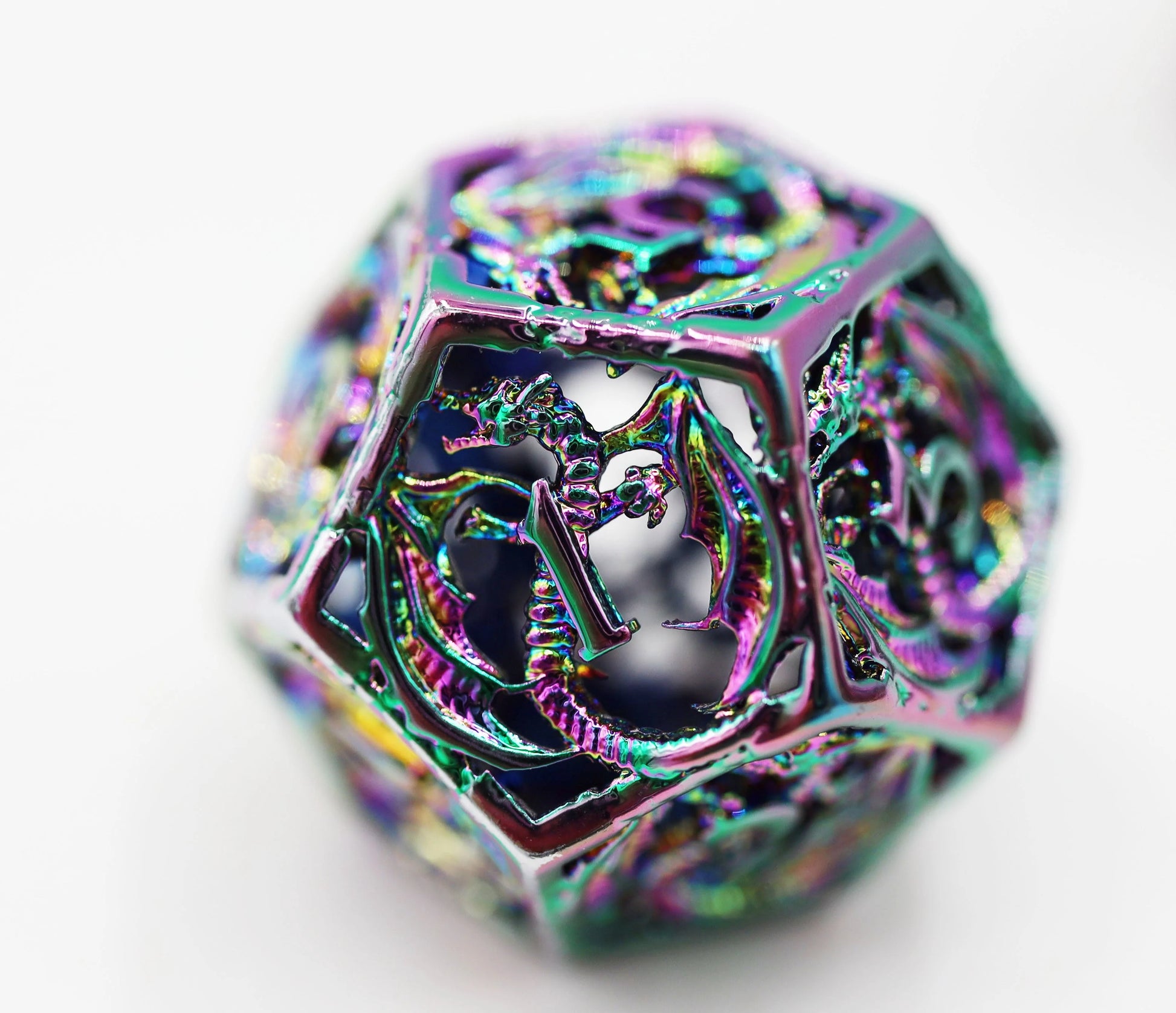 Foam Brain Games: Mystic Dragon 7-Die Set (Hollow Metal) Dice & Gaming Accessories Foam Brain Games