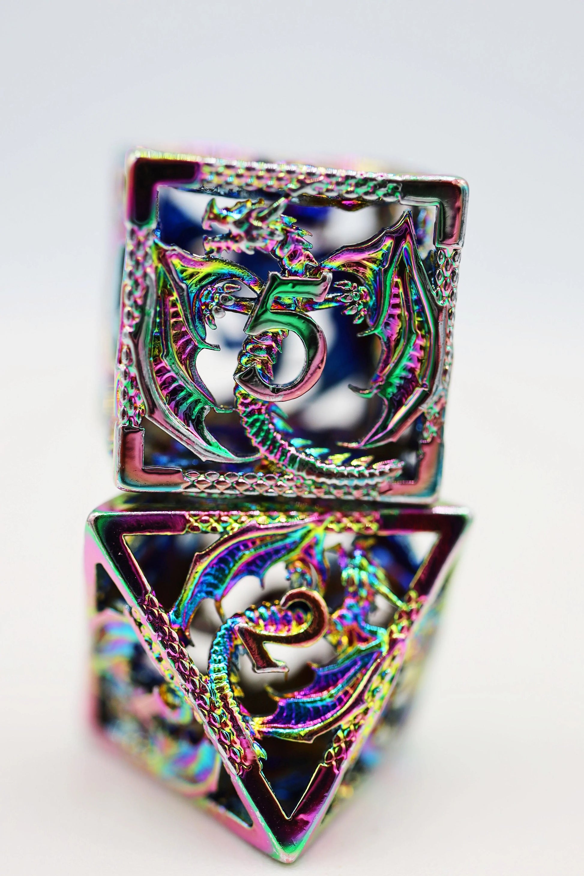 Foam Brain Games: Mystic Dragon 7-Die Set (Hollow Metal) Dice & Gaming Accessories Foam Brain Games