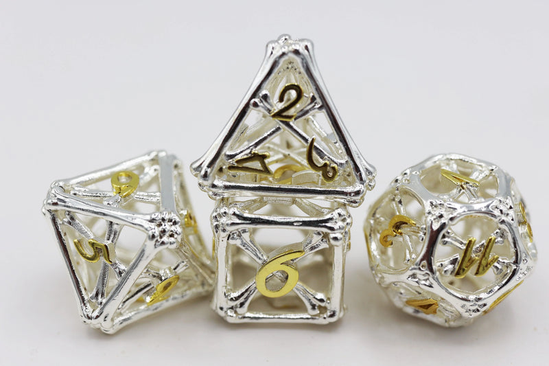 Foam Brain Games: Hollow Holy Bones 7-Die Set (Metal) Dice & Gaming Accessories Foam Brain Games