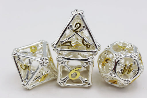 Foam Brain Games: Hollow Holy Bones 7-Die Set (Metal) Dice & Gaming Accessories Foam Brain Games