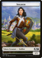 Construct // Soldier Double-Sided Token [Tokens] Core Set 2021 Tokens MTG Single Magic: The Gathering
