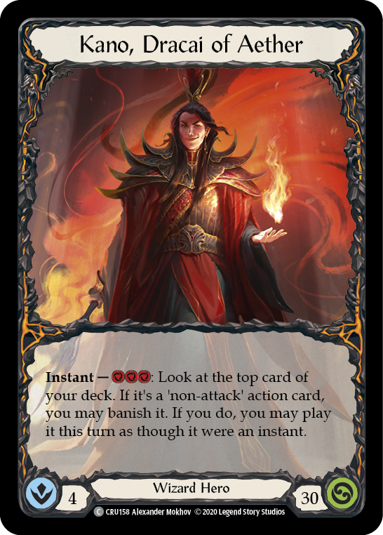 Kano, Dracai of Aether [CRU158] 1st Edition Normal Flesh And Blood Single Flesh And Blood   