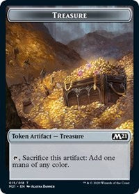 Treasure // Zombie Double-Sided Token [Tokens] Core Set 2021 Tokens MTG Single Magic: The Gathering