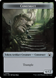 Phyrexian Golem // Construct Double-Sided Token [Tokens] March of the Machine Commander Tokens MTG Single Magic: The Gathering