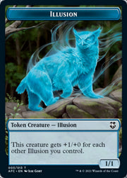 Champion of Wits // Illusion Double-Sided Token [Dungeons & Dragons: Adventures in the Forgotten Realms Commander Tokens] MTG Single Magic: The Gathering   