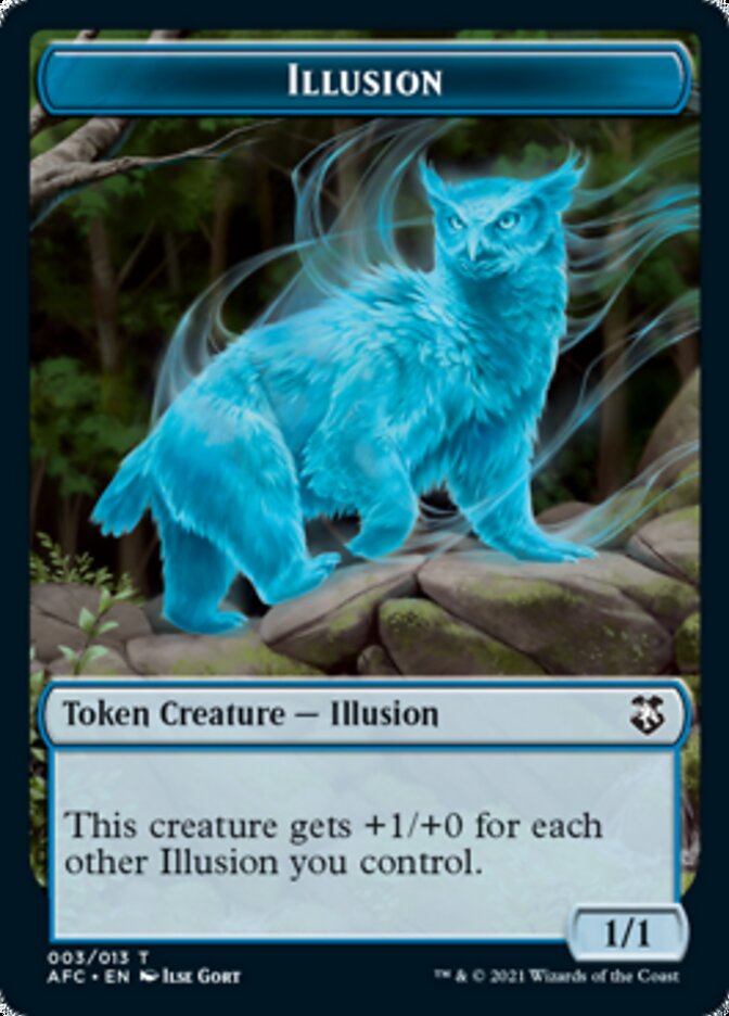 Champion of Wits // Illusion Double-Sided Token [Dungeons & Dragons: Adventures in the Forgotten Realms Commander Tokens] MTG Single Magic: The Gathering   