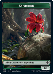 Saproling // Soldier Double-Sided Token [Starter Commander Decks] MTG Single Magic: The Gathering   