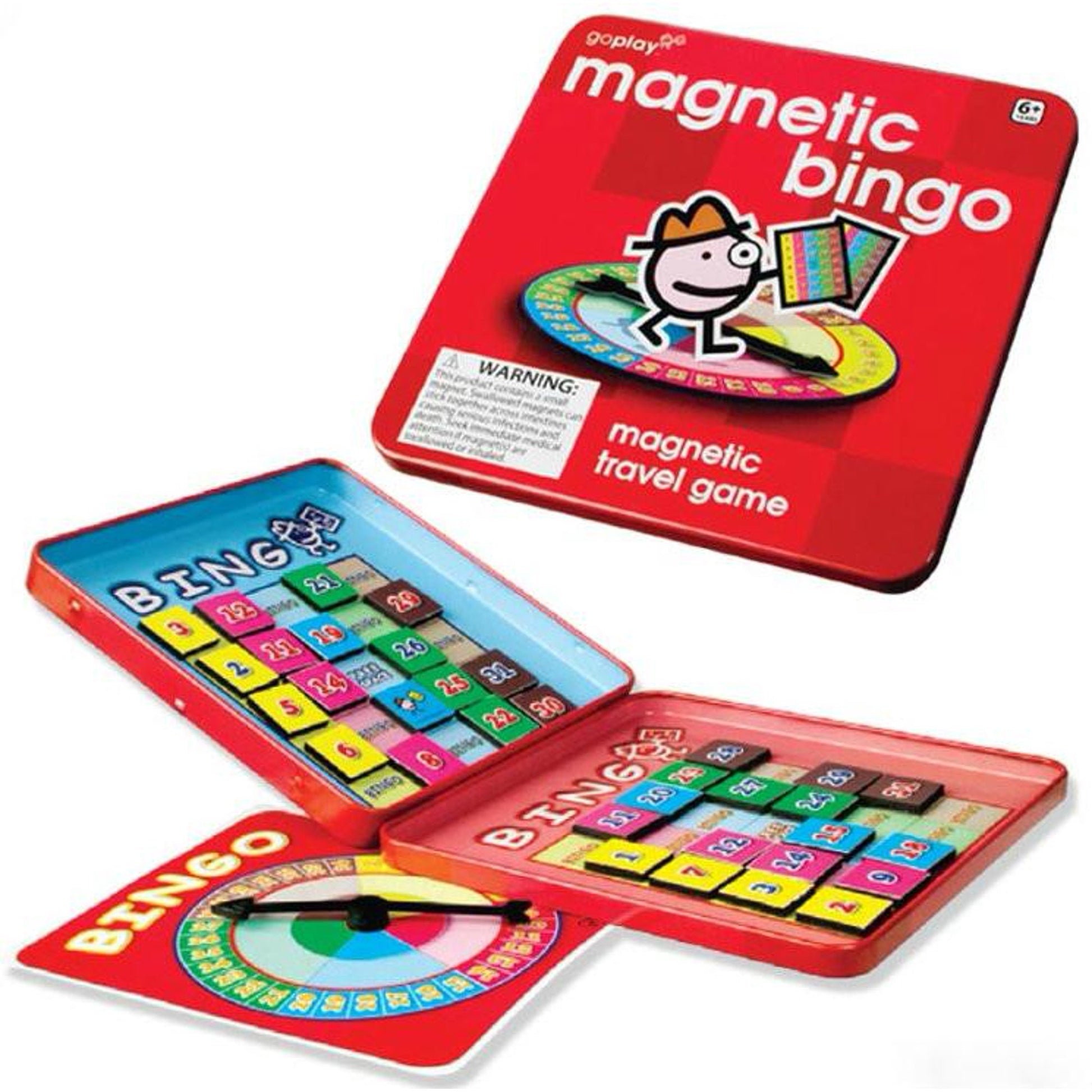 GoPlay Travel game: Magnetic Bingo Board Games Wood Expressions   