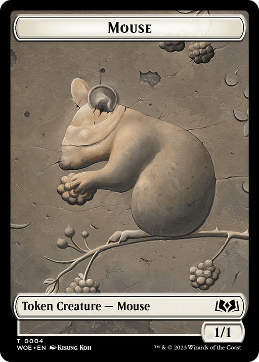 Mouse // Food (0013) Double-Sided Token [Tokens] Wilds of Eldraine Tokens MTG Single Magic: The Gathering