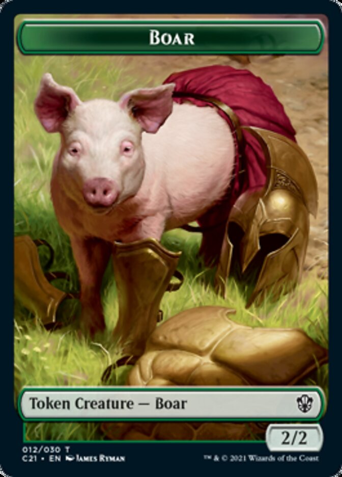 Hydra // Boar Double-Sided Token [Commander 2021 Tokens] MTG Single Magic: The Gathering   
