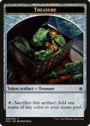 Dinosaur // Treasure (009) Double-Sided Token [Tokens] Ixalan Tokens MTG Single Magic: The Gathering