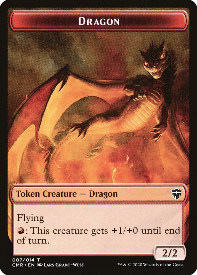 Dragon // Horror Double-Sided Token [Tokens] Commander Legends Tokens MTG Single Magic: The Gathering