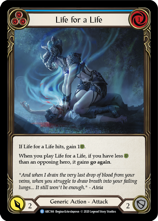 Life for a Life (Blue) [ARC166] Unlimited Edition Normal Flesh And Blood Single Flesh And Blood   