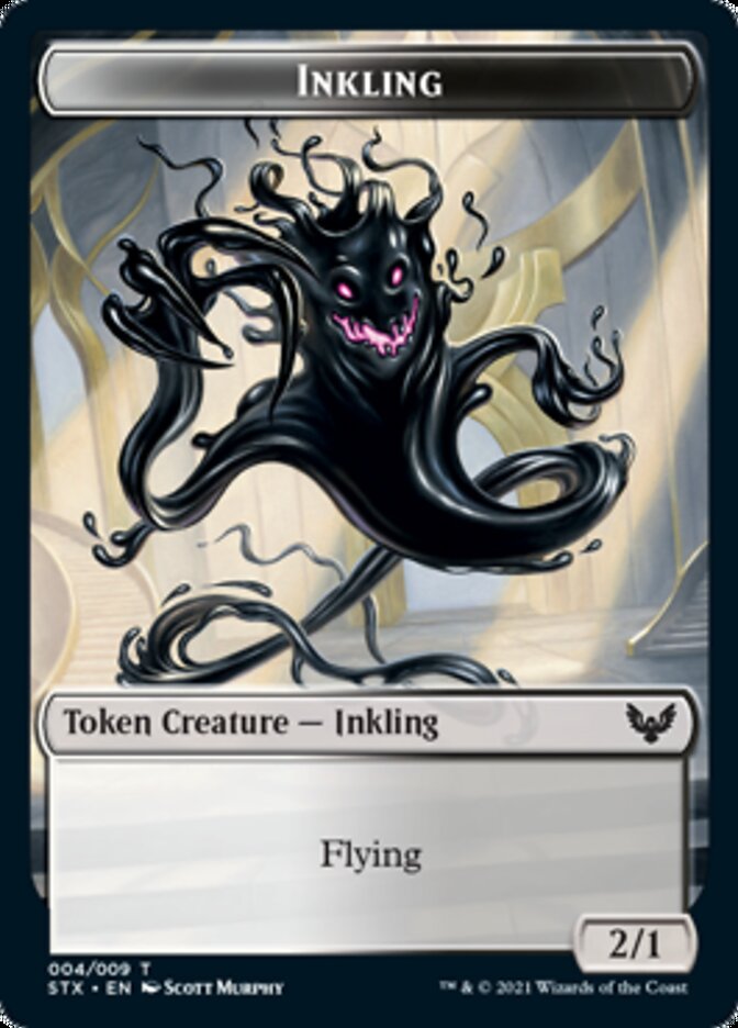 Spirit // Inkling Double-Sided Token [Tokens] Strixhaven: School of Mages Tokens MTG Single Magic: The Gathering