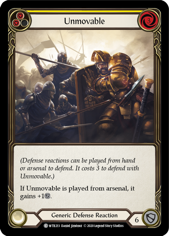 Unmovable (Yellow) [WTR213] Unlimited Edition Normal Flesh And Blood Single Flesh And Blood   