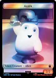 Alien // Food (0059) Double-Sided Token (Surge Foil) [Tokens] Doctor Who Tokens MTG Single Magic: The Gathering