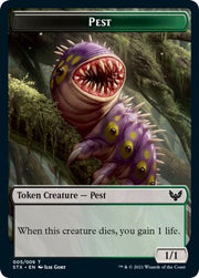 Elemental // Pest Double-Sided Token [Tokens] Strixhaven: School of Mages Tokens MTG Single Magic: The Gathering