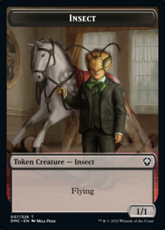 Phyrexian // Insect Double-Sided Token [Tokens] Dominaria United Tokens MTG Single Magic: The Gathering