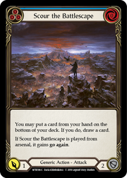 Scour the Battlescape (Blue) [WTR196-C] Alpha Print Rainbow Foil Flesh And Blood Single Flesh And Blood   