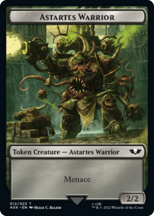 Astartes Warrior // Plaguebearer of Nurgle Double-Sided Token [Tokens] Warhammer 40,000 Tokens MTG Single Magic: The Gathering