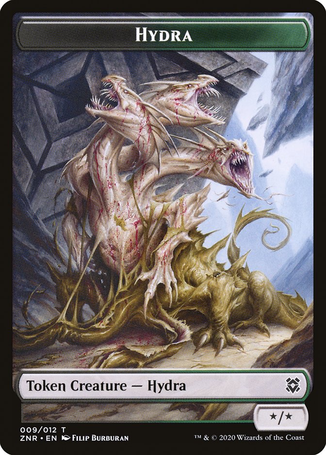Cat // Hydra Double-Sided Token [Tokens] Zendikar Rising Tokens MTG Single Magic: The Gathering