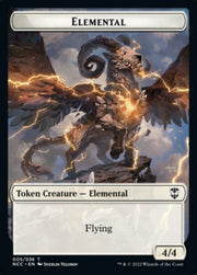 Clue // Elemental (005) Double-Sided Token [Streets of New Capenna Commander Tokens] MTG Single Magic: The Gathering   