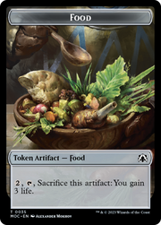 Food // Replicated Ring Double-Sided Token [Tokens] March of the Machine Commander Tokens MTG Single Magic: The Gathering
