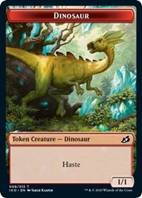 Dinosaur // Human Soldier (004) Double-Sided Token [Tokens] Ikoria: Lair of Behemoths Tokens MTG Single Magic: The Gathering