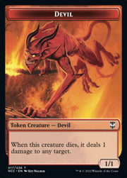 Soldier (33) // Devil Double-Sided Token [Streets of New Capenna Commander Tokens] MTG Single Magic: The Gathering   