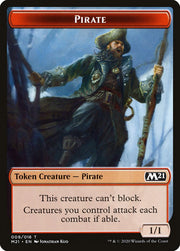 Knight // Pirate Double-Sided Token [Tokens] Core Set 2021 Tokens MTG Single Magic: The Gathering