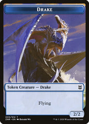 Copy // Drake Double-Sided Token [Tokens] Zendikar Rising Tokens MTG Single Magic: The Gathering