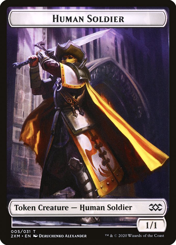 Human Soldier Token [Tokens] Double Masters Tokens MTG Single Magic: The Gathering