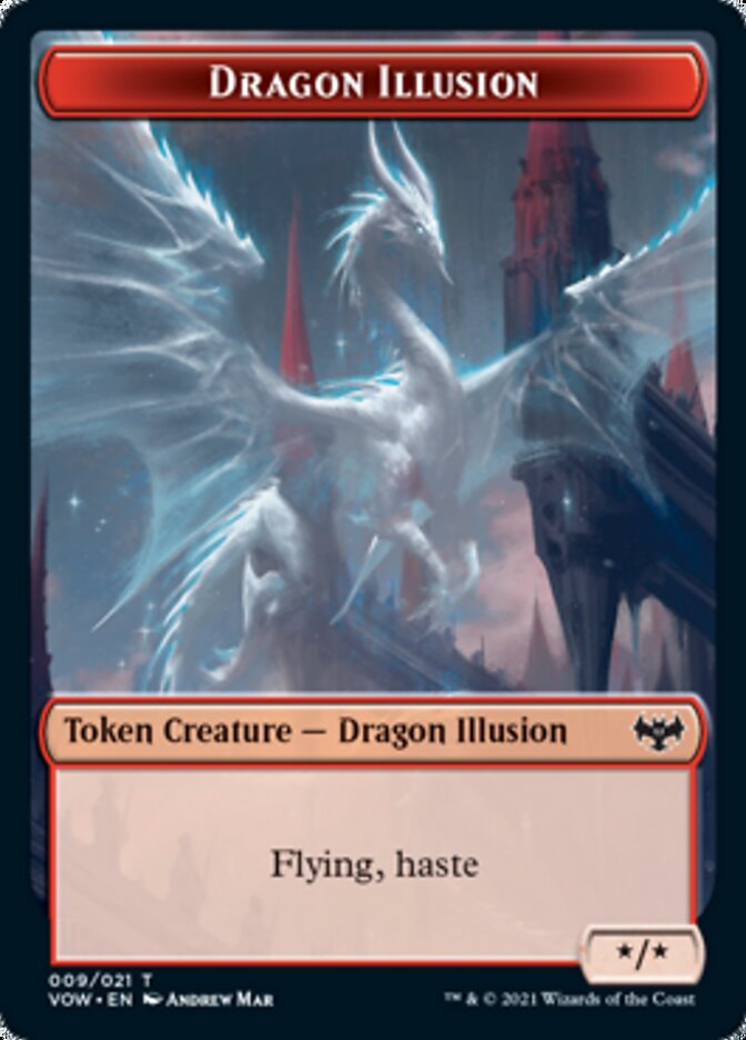 Dragon Illusion Token [Innistrad: Crimson Vow Tokens] MTG Single Magic: The Gathering   