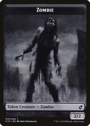 Ob Nixilis, Reignited Emblem // Zombie (010) Double-Sided Token [Tokens] Commander 2019 Tokens MTG Single Magic: The Gathering