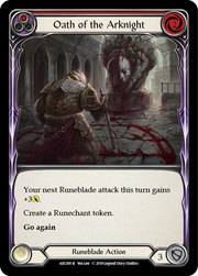 Oath of the Arknight (Red) [ARC091-R] 1st Edition Rainbow Foil Flesh And Blood Single Flesh And Blood   