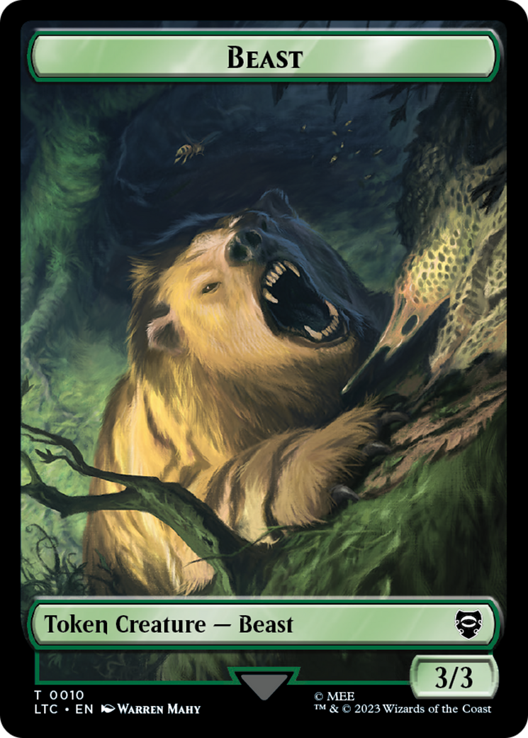 Beast // Treefolk Double Sided Token [The Lord of the Rings: Tales of Middle-Earth Commander Tokens] MTG Single Magic: The Gathering   