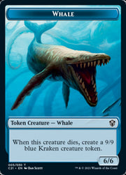 Beast (010) // Whale Double-Sided Token [Tokens] Commander 2021 Tokens MTG Single Magic: The Gathering