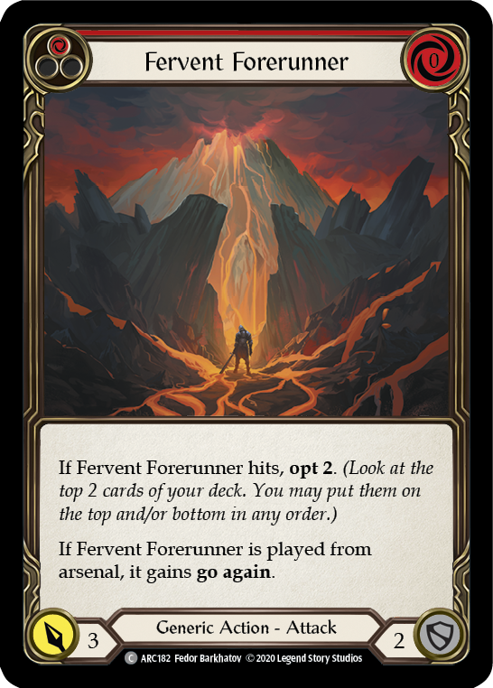 Fervent Forerunner (Red) [ARC182] Unlimited Edition Normal Flesh And Blood Single Flesh And Blood   
