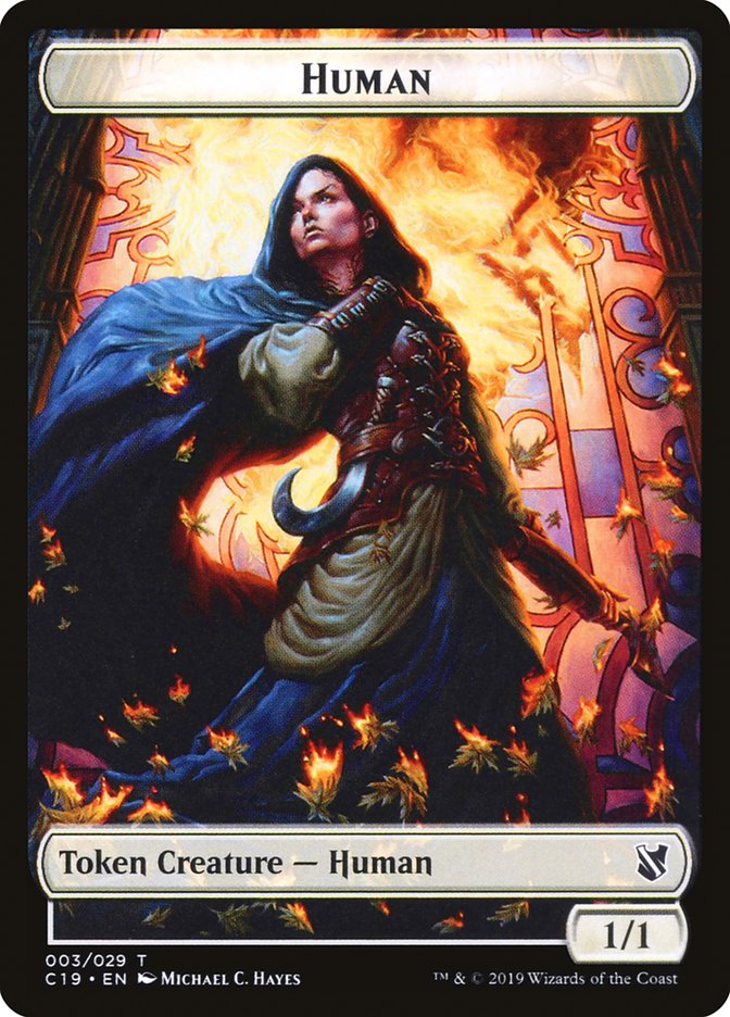 Human Token [Tokens] Commander 2019 Tokens MTG Single Magic: The Gathering
