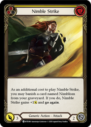 Nimble Strike (Yellow) [WTR186] Unlimited Edition Rainbow Foil Flesh And Blood Single Flesh And Blood   