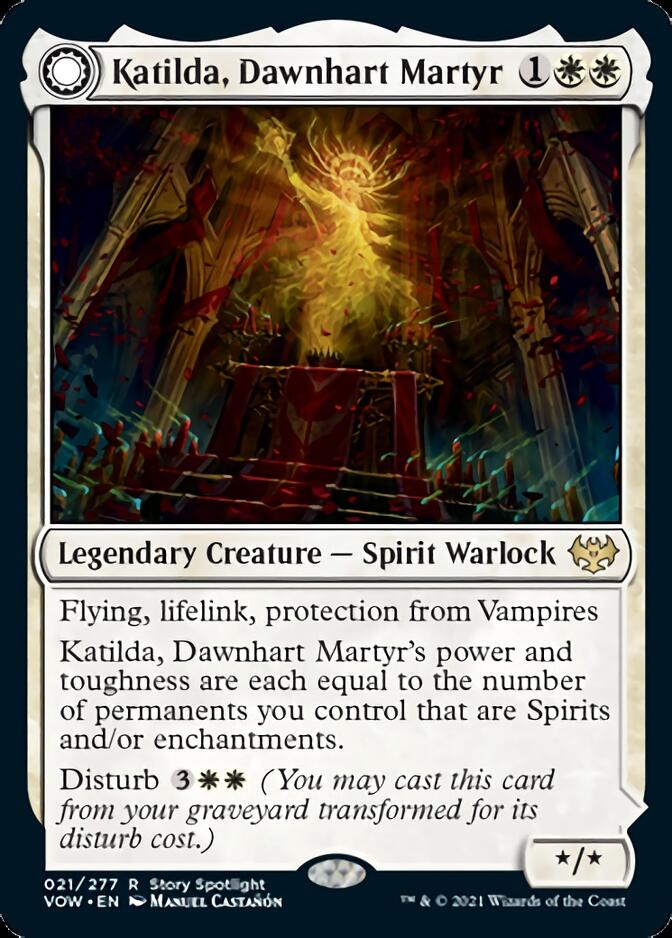 Katilda, Dawnhart Martyr // Katilda's Rising Dawn [Innistrad: Crimson Vow] MTG Single Magic: The Gathering   