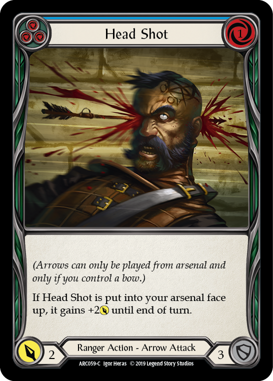 Head Shot (Blue) [ARC059-C] 1st Edition Rainbow Foil Flesh And Blood Single Flesh And Blood   