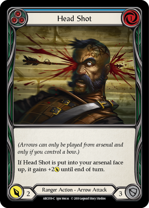 Head Shot (Blue) [ARC059-C] 1st Edition Rainbow Foil Flesh And Blood Single Flesh And Blood   
