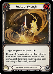Stroke of Foresight (Yellow) [WTR139-C] Alpha Print Rainbow Foil Flesh And Blood Single Flesh And Blood   