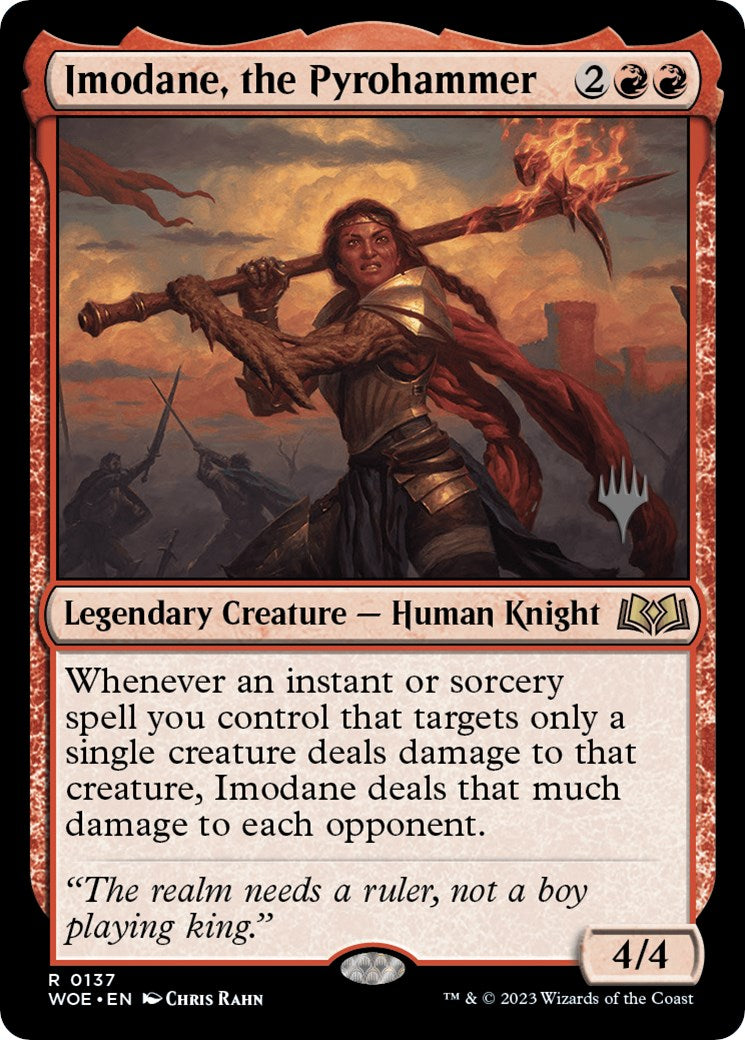 Imodane, the Pyrohammer (Promo Pack) [Wilds of Eldraine Promos]