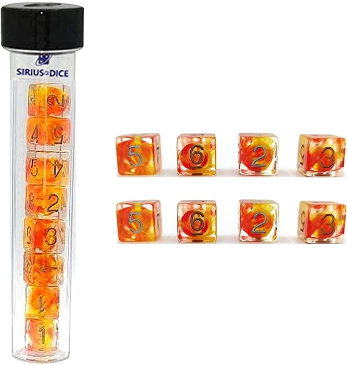 Sirius Dice: 8D6 Dice Set - Fireball Dice & Gaming Accessories Sirius Dice