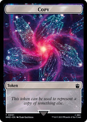 Copy // Alien Double-Sided Token [Tokens] Doctor Who Tokens MTG Single Magic: The Gathering