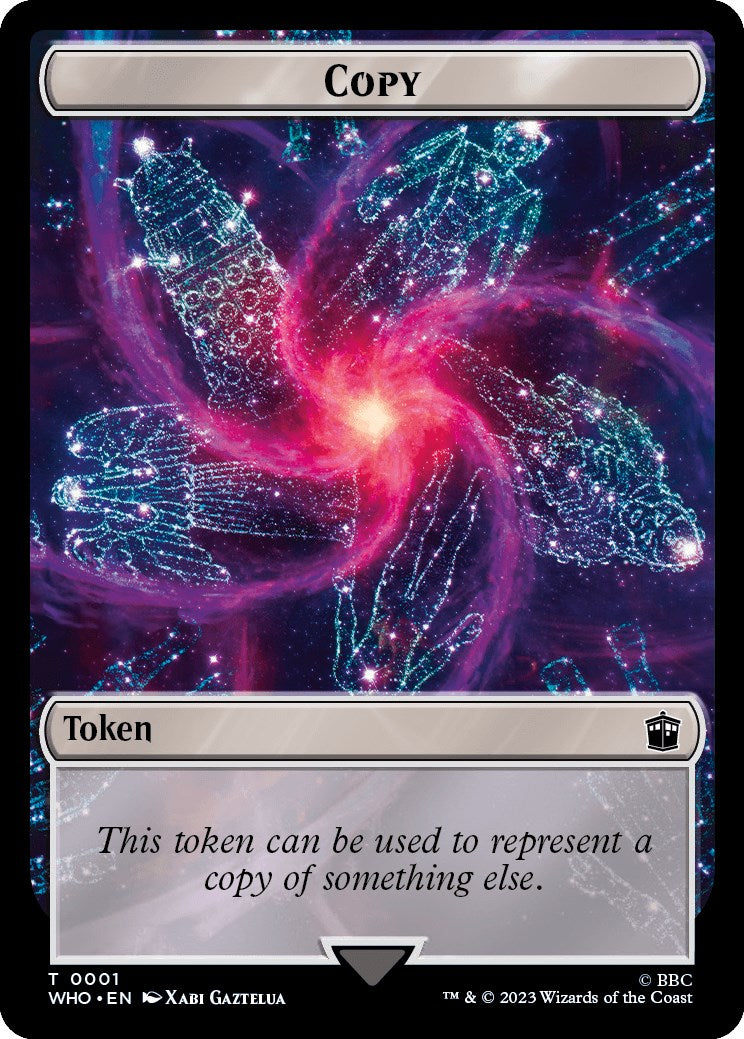 Copy // Alien Double-Sided Token [Tokens] Doctor Who Tokens MTG Single Magic: The Gathering