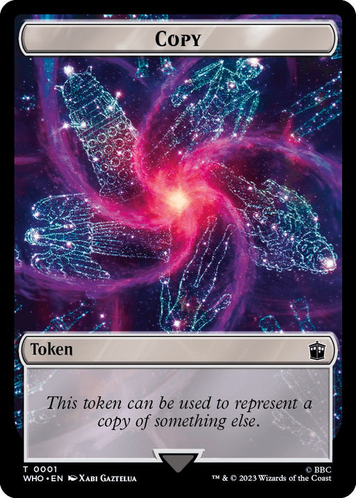 Copy // Alien Double-Sided Token [Tokens] Doctor Who Tokens MTG Single Magic: The Gathering