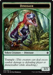 Dinosaur // Treasure (009) Double-Sided Token [Tokens] Ixalan Tokens MTG Single Magic: The Gathering